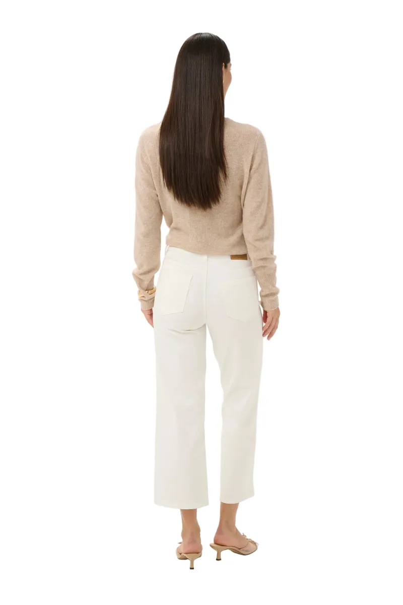 Kaffe Womens Jeans Brook Cropped HW Chalk - Image 2