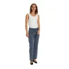 Part Two Womens Pontas Trousers Mini Dark Navy Check