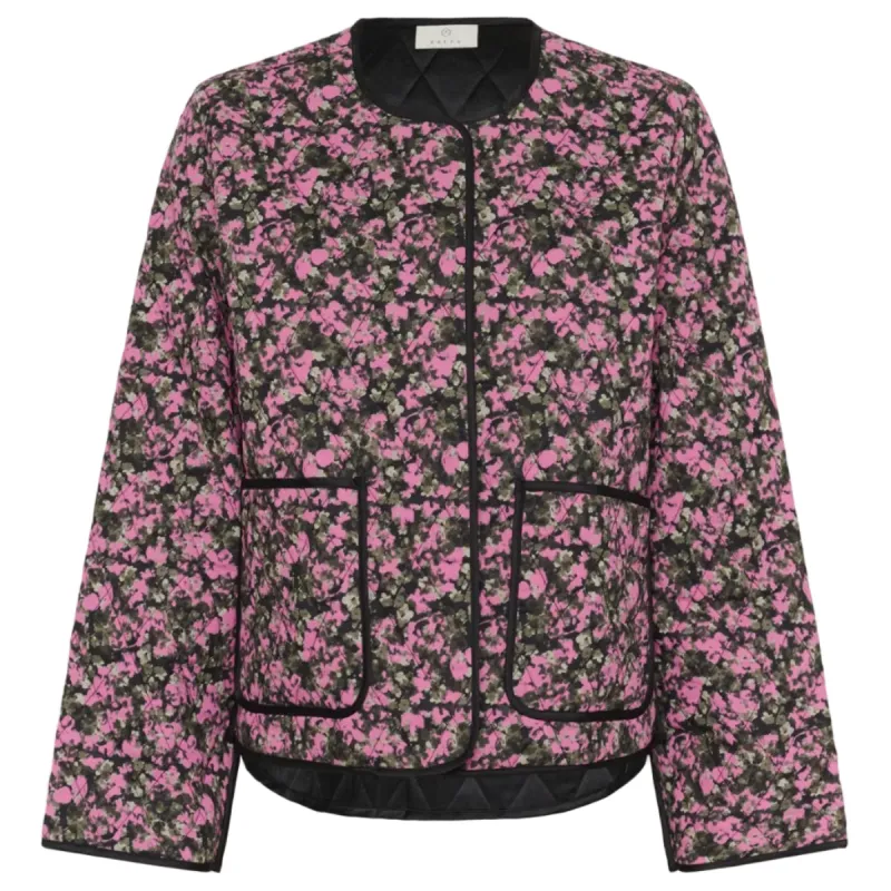 Kaffe Womens Jacket Nuria Pink Black Graphic