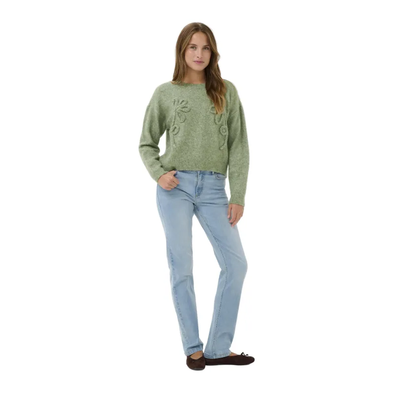 Kaffe Womens KAjacinta Pullover Sea Spray Melange - Image 2