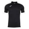 Joma Academy III S/S Football Shirt: Black/White