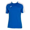 Joma Academy III S/S Football Shirt: Royal Blue/White