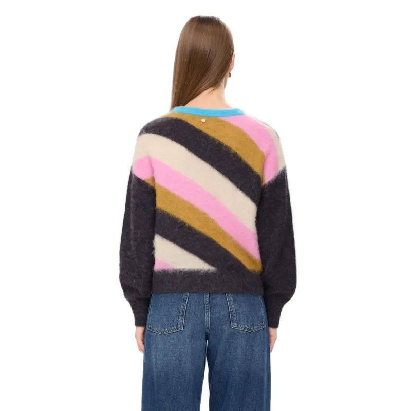 Numph Womens Pullover Suri Multi Stripe Obsidian - Image 2