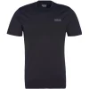 Barbour International Mens T-Shirt Small Logo Black/Pewter