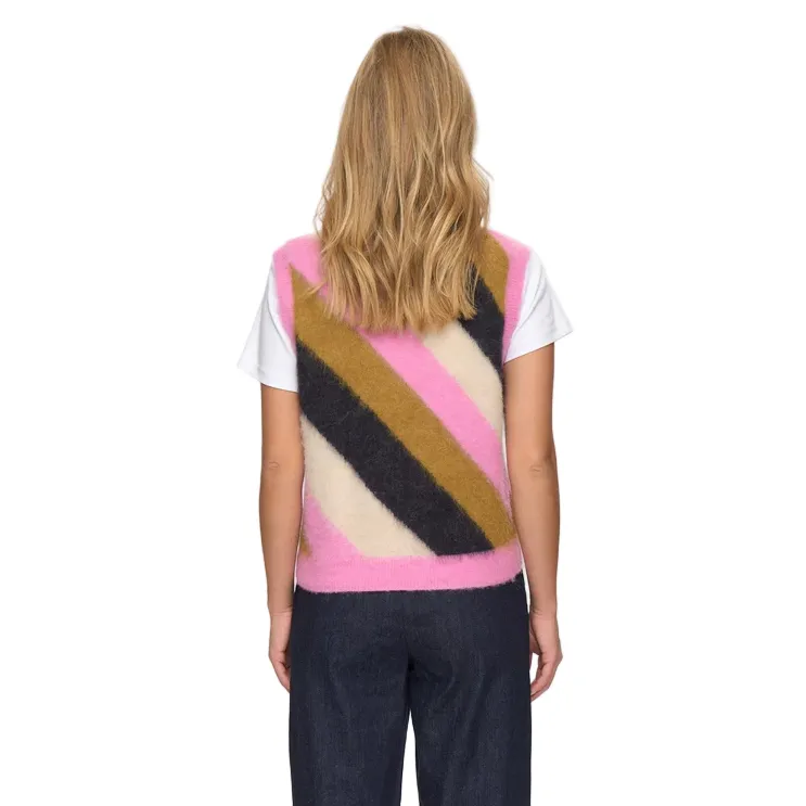 Numph Womens Nusuri Multi Stripe Vest - Image 3
