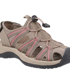 Cotswold Upton Sandal Taupe/Pink