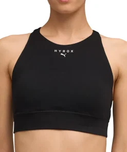 Puma X HYROX Shape Luxe High Neck Womens Sports Bra - Black