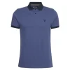 Barbour Mens Lynmouth Tipped Tailored Fit Polo Shirt Oceana