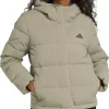 adidas Helionic ClimaWarm Hooded Womens Down Jacket - Green