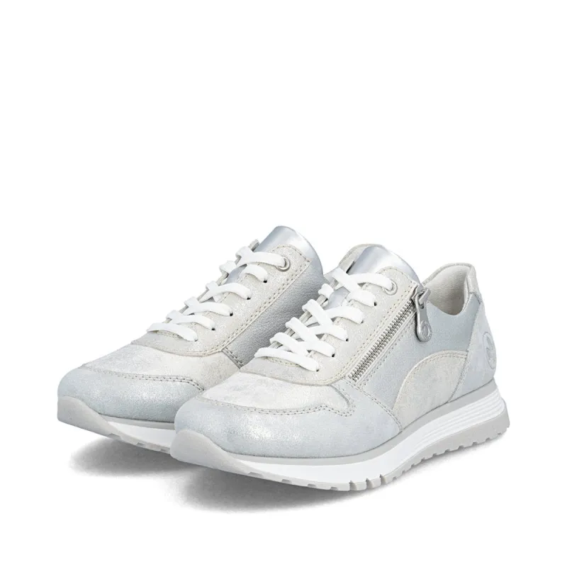 Rieker Womens Trainer 49003-91 Silver/Platinum - Image 2
