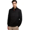 Barbour International Mens Sweatshirt Kaspian Half Zip Black