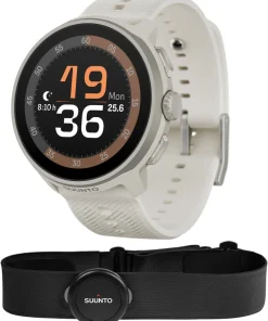 Suunto Run GPS Silicone Strap Sports Watch + FREE Smart Heart Rate Belt - Grey