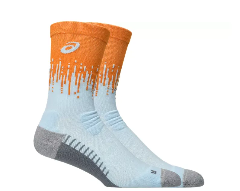 Asics Crew Cushioned Performance Socks Sky/Sun Peach