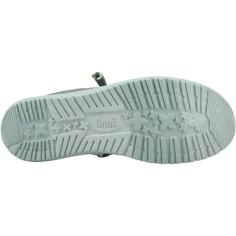 HEYDUDE Wally Canvas Shoe Duck Green/Iceberg Green - Image 3