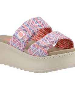 HEYDUDE Delray Slide Surf Baja Sandal Blue/Pink/Multi