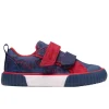 Clarks Boys Canvas Shoe Foxing Tri T Navy/Red
