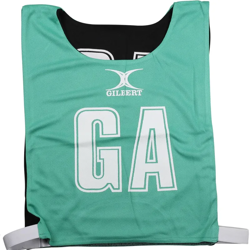 Netball Bib Gilbert Reversible Green/Black