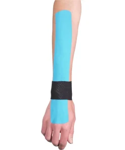 More Mile Pre-Cut Wrist Support Kinesiology Tape - Blue
