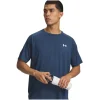 Under Armour Mens Tech Textured Short Sleeve Tee Blue/White