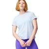 Brooks Womens T-Shirt Dash Short Sleeve Halogen Blue