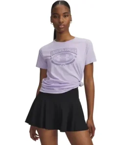 Under Armour Womens T-Shirt Varsity Purple Crest/Purple Luxe