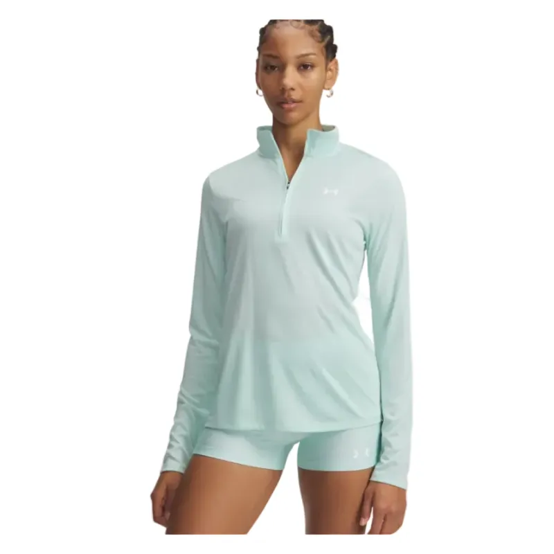 Under Armour Womens Tech Twist 1/4 Zip Mint/Deprecated/White