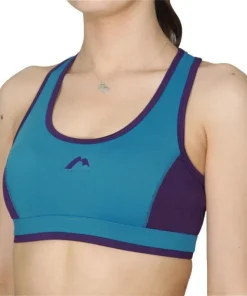 More Mile Prime Womens Running Crop Top - Blue