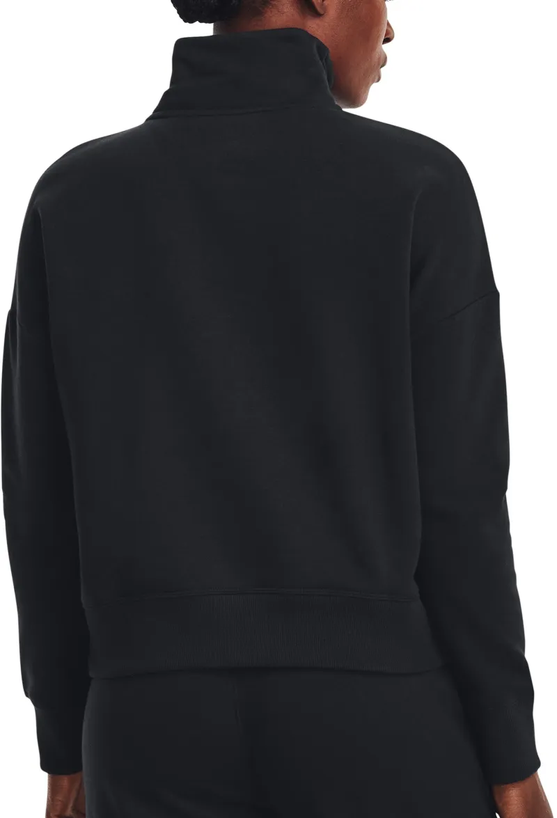 Under Armour Rival Half Zip Womens Fleece Top - Black - Image 2