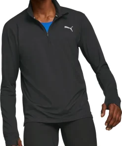 Puma Favourite Half Zip Long Sleeve Mens Running Top - Black