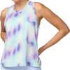 Brooks Dash Printed Womens Running Vest Tank Top - Purple
