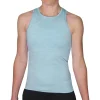More Mile Heather Girls Training Vest Tank Top - Blue