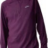 Brooks Dash 3.0 Half Zip Long Sleeve Mens Running Top - Purple