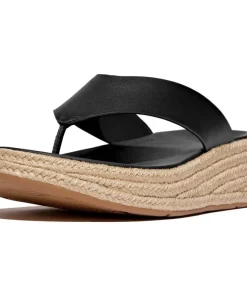 Fitflop F-Mode Toe Post Espadrille Black