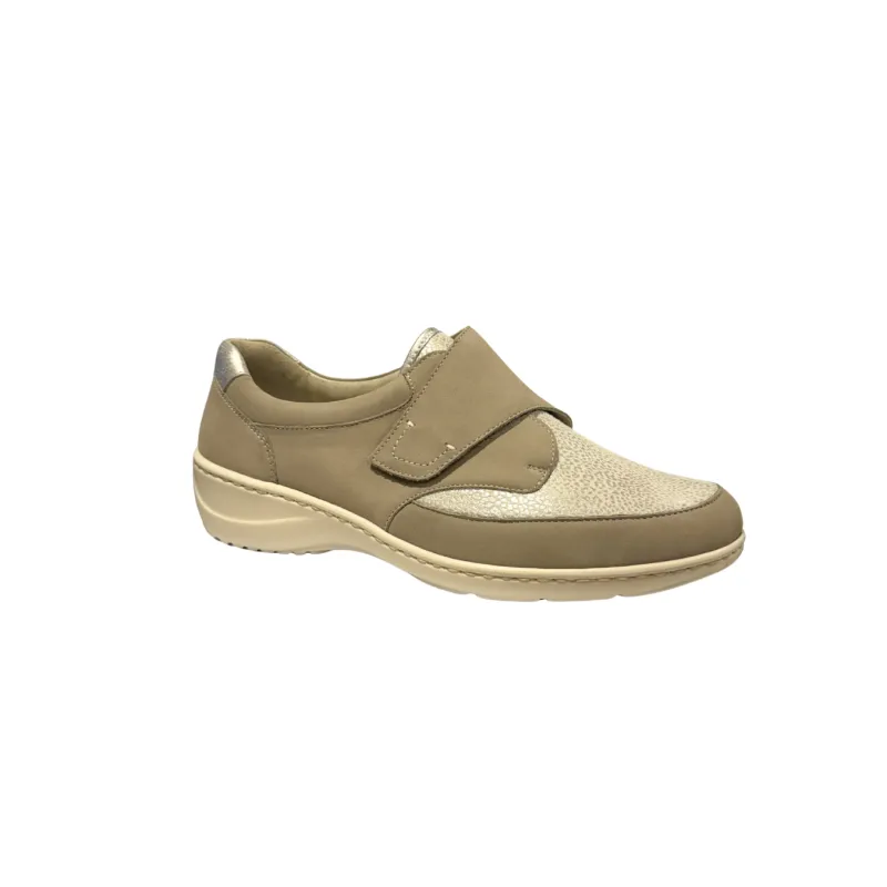 Wauldlaufer Womens Wide Fitting Shoe Stein/Cement/Argento