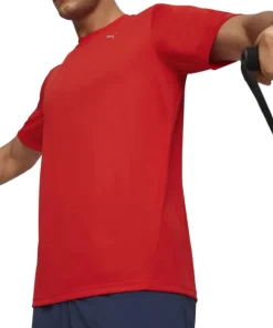 Puma Performance Short Sleeve Mens Training Top - Red