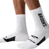 Brooks Ghost Crew Running Socks - White