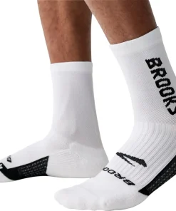 Brooks Ghost Crew Running Socks - White