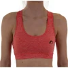 More Mile Train To Run Womens Running Crop Top - Orange