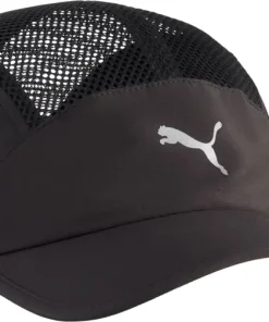 Puma 5 Panel Short Visor Running Cap - Black
