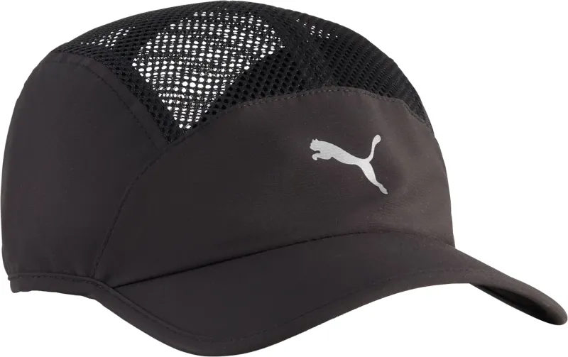 Puma 5 Panel Short Visor Running Cap - Black