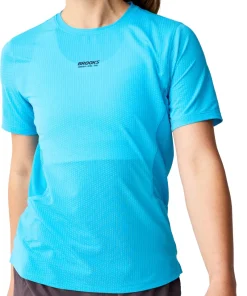 Brooks High Point 2.0 Short Sleeve Womens Running Top - Blue