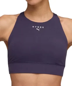 Puma X HYROX Shape Luxe High Neck Womens Sports Bra - Purple