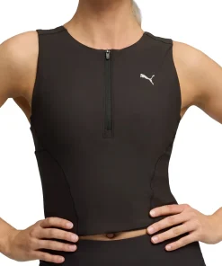 Puma LightStride Womens Running Crop Top - Black