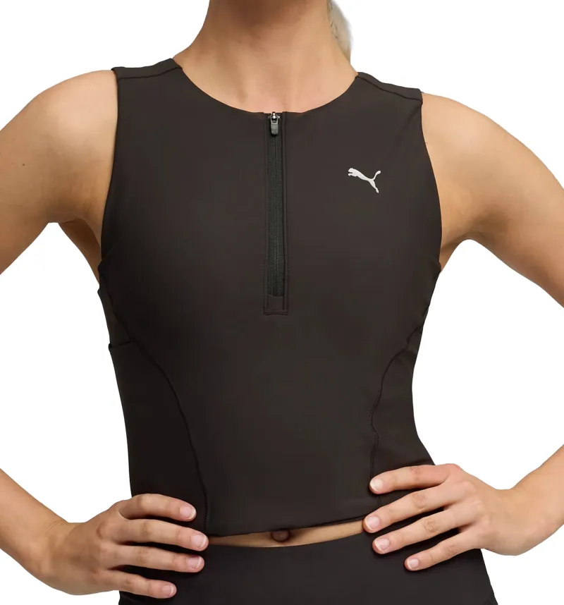 Puma LightStride Womens Running Crop Top - Black