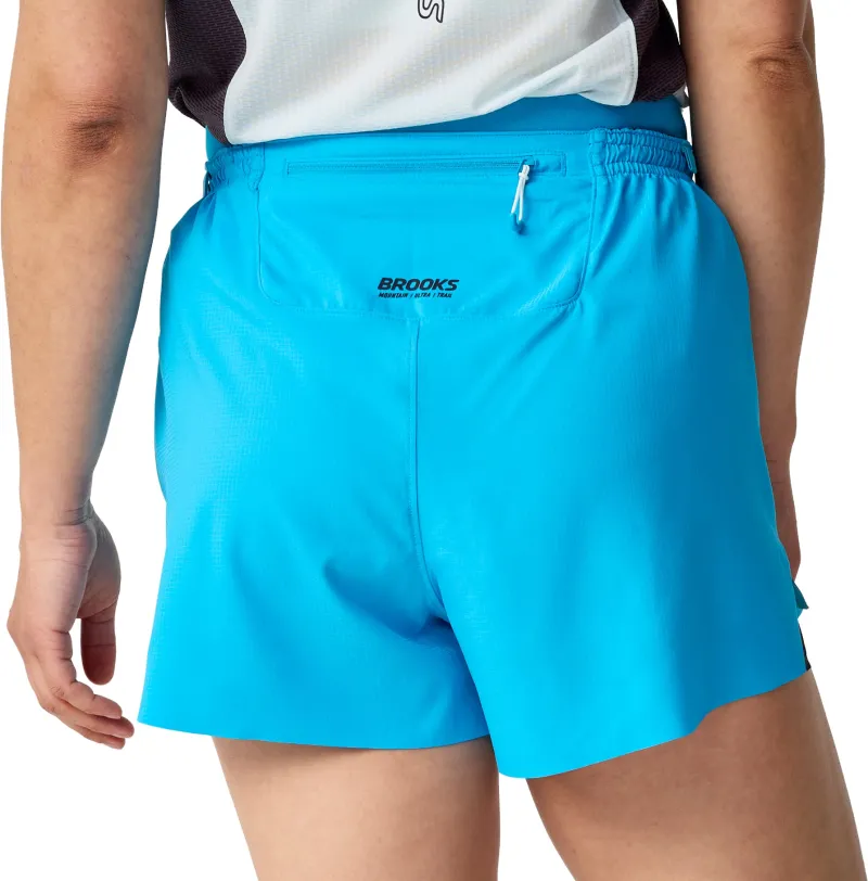 Brooks Cascadia Womens Running Shorts - Blue - Image 2