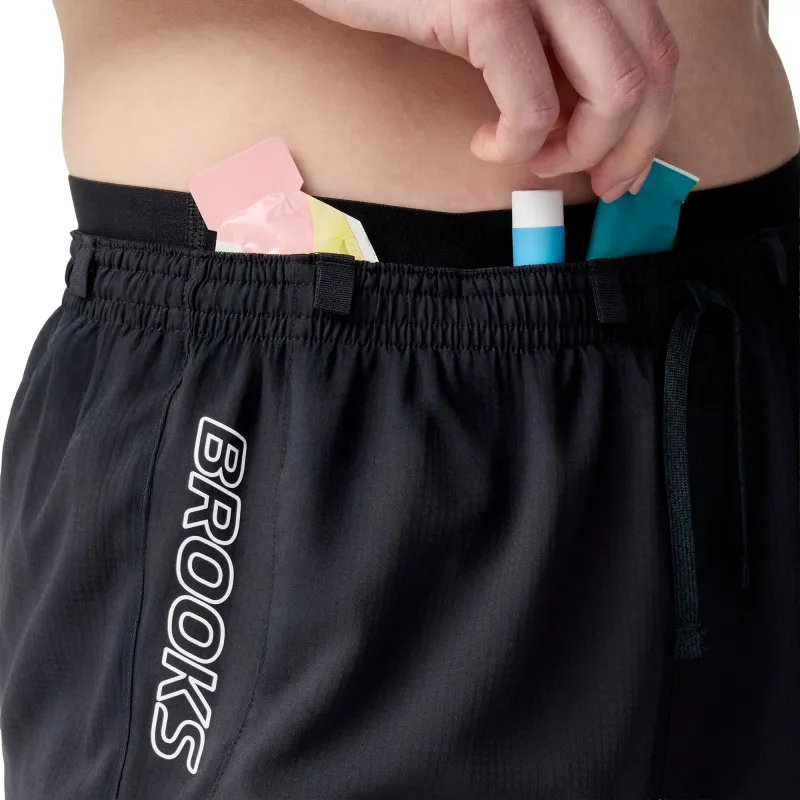 Brooks Cascadia Womens Running Shorts - Black - Image 3