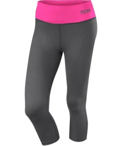TCA Pro Performance Supreme Womens 3/4 Capri Running Tights - Grey