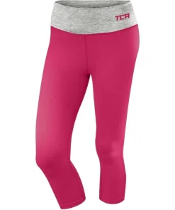 TCA Pro Performance Supreme Womens 3/4 Capri Running Tights - Pink