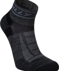 Hilly Trail Quarter Running Socks - Black