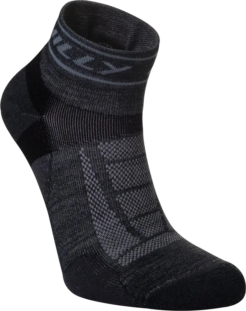 Hilly Trail Quarter Running Socks - Black